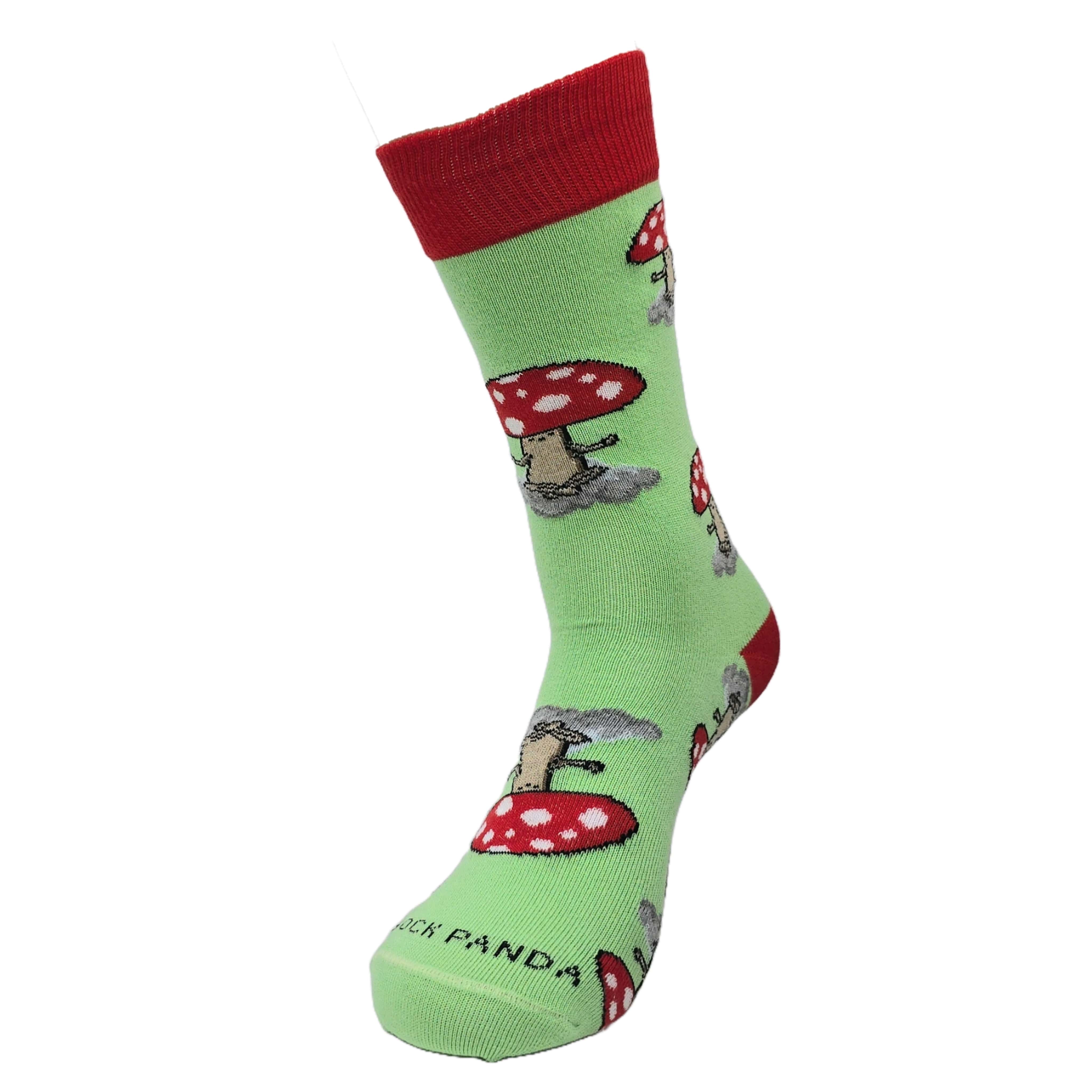 Meditating Mushroom Socks from the Sock Panda (Adult Small - Shoe Sizes 2-5)