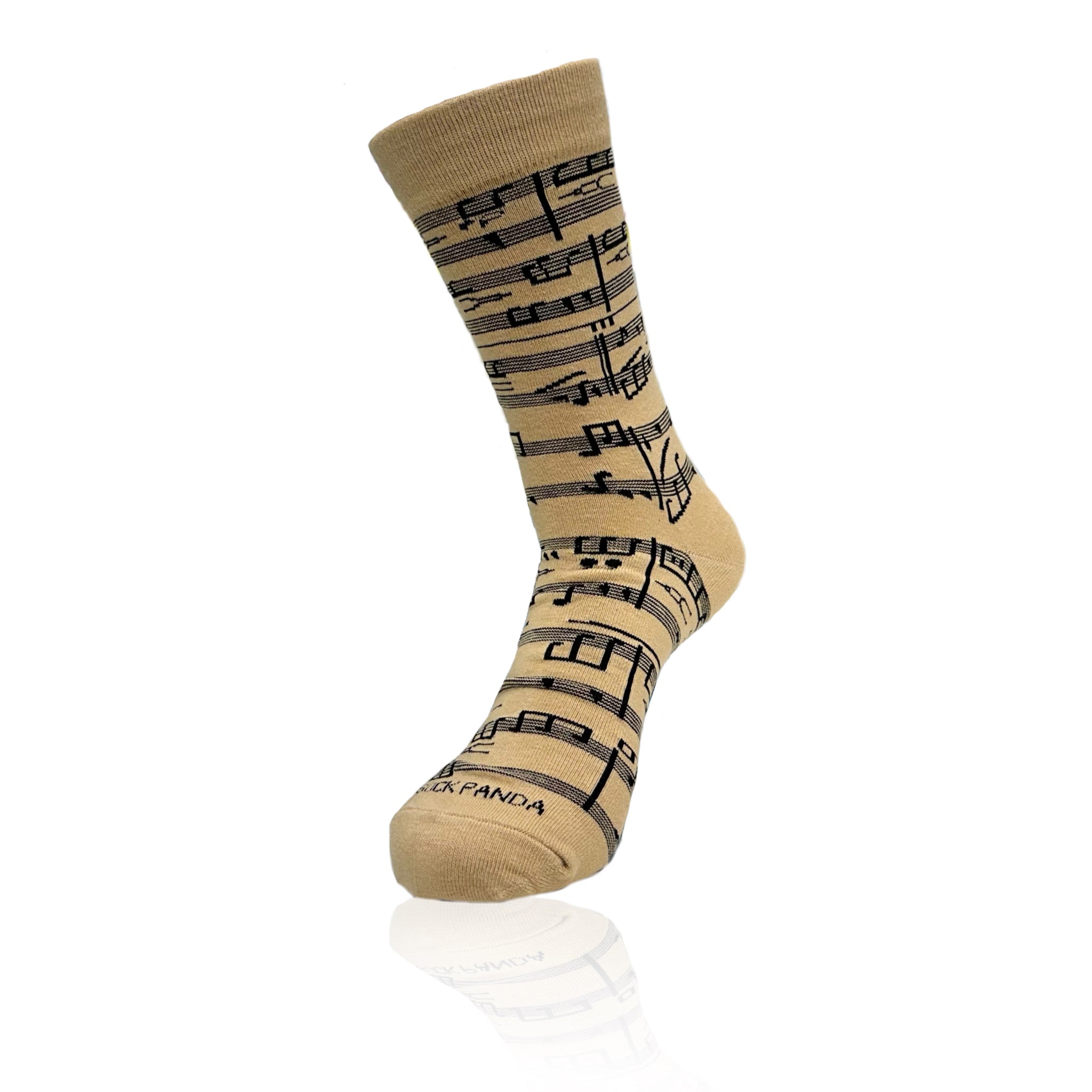 Music Note Pattern Socks from the Sock Panda (Adult Large - Men's Shoe Sizes 8-12)