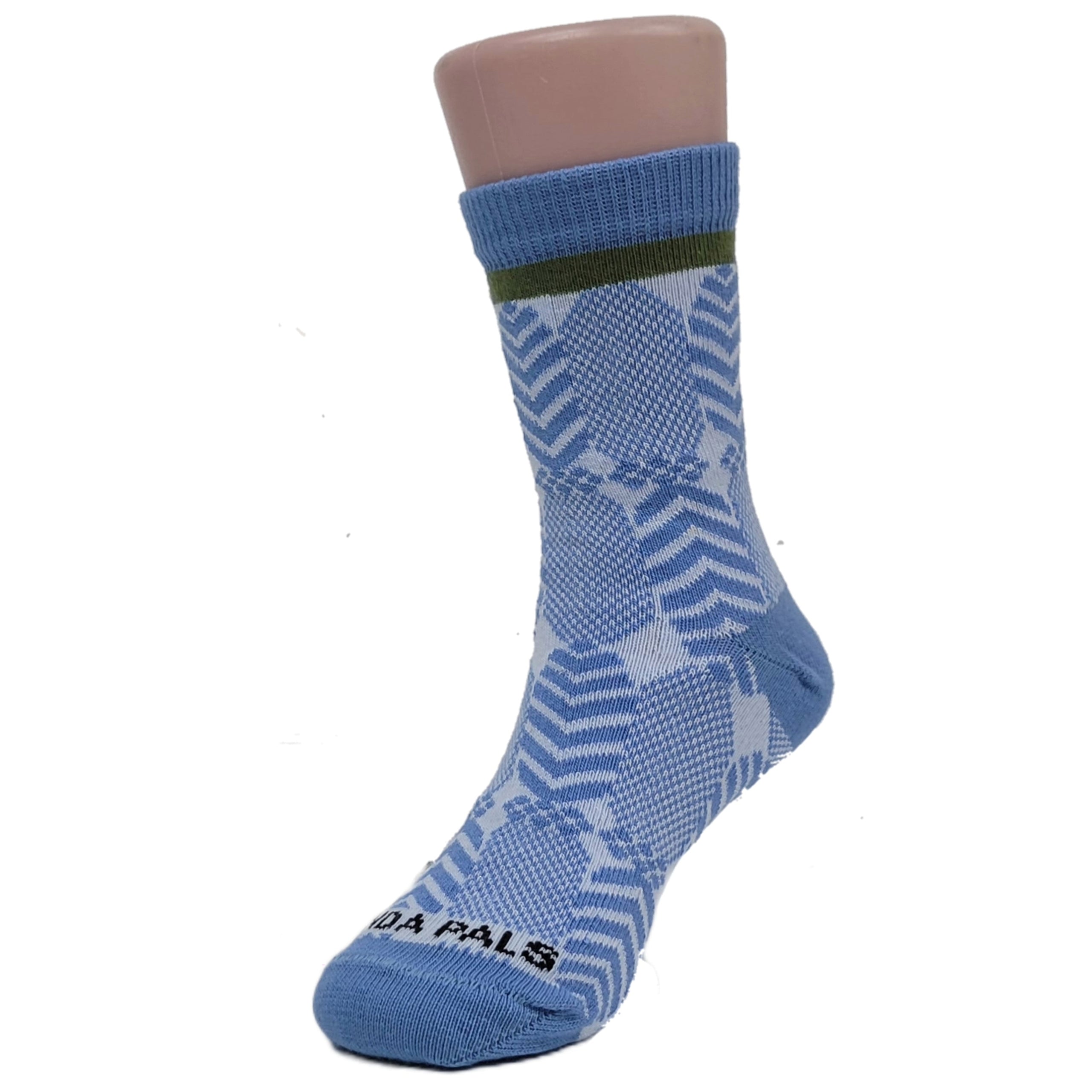 Sophisticated Blue Pattern Socks (Ages 3-5)