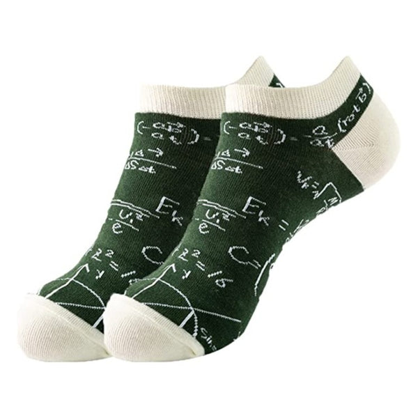 Math Patterned Ankle Socks (Adult Medium) from the Sock Panda