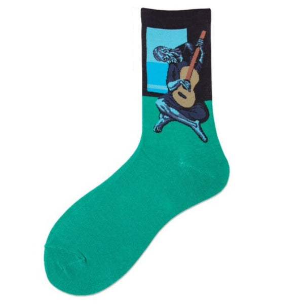 Old Guitarist Picasso Famous Art Socks from the Sock Panda