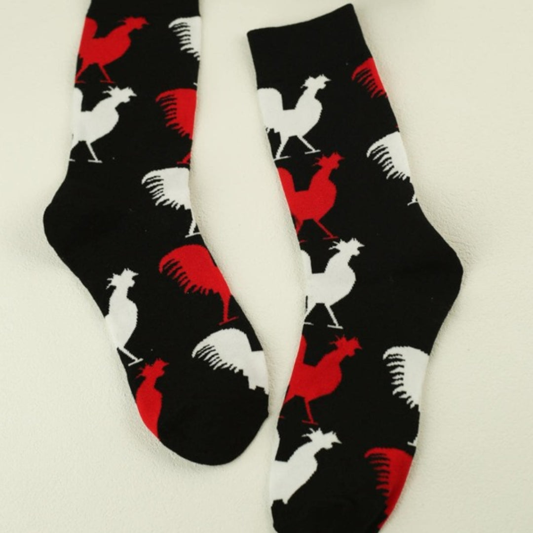 Rooster Pattern Socks from the Sock Panda (Adult Medium)