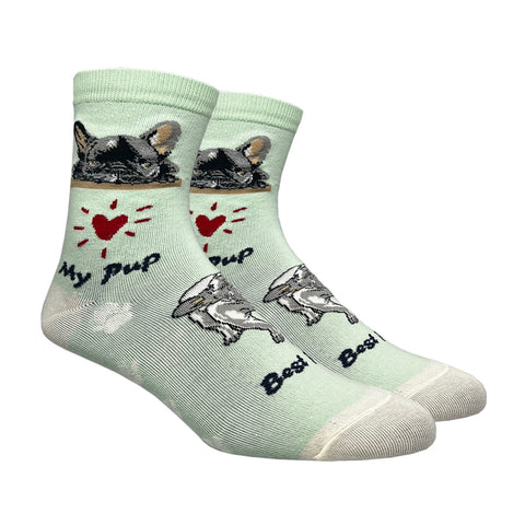 Bulldog Dog Socks (Adult Medium - Women's Shoe Sizes 5-10)