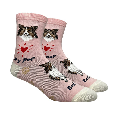 Sheltie Dog Socks (Adult Medium - Women's Shoe Sizes 5-10)