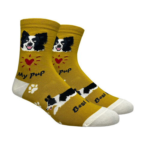 Border Collie Dog Socks (Adult Medium - Women's Shoe Sizes 5-10)