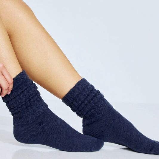 Navy Blue Slouch Socks
