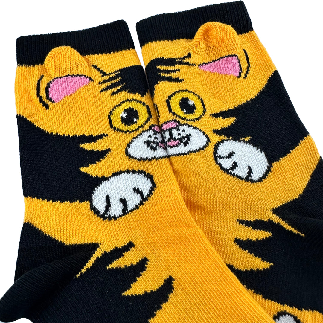 The Curious Orange Cat Socks from the Sock Panda (Ages 3-7)