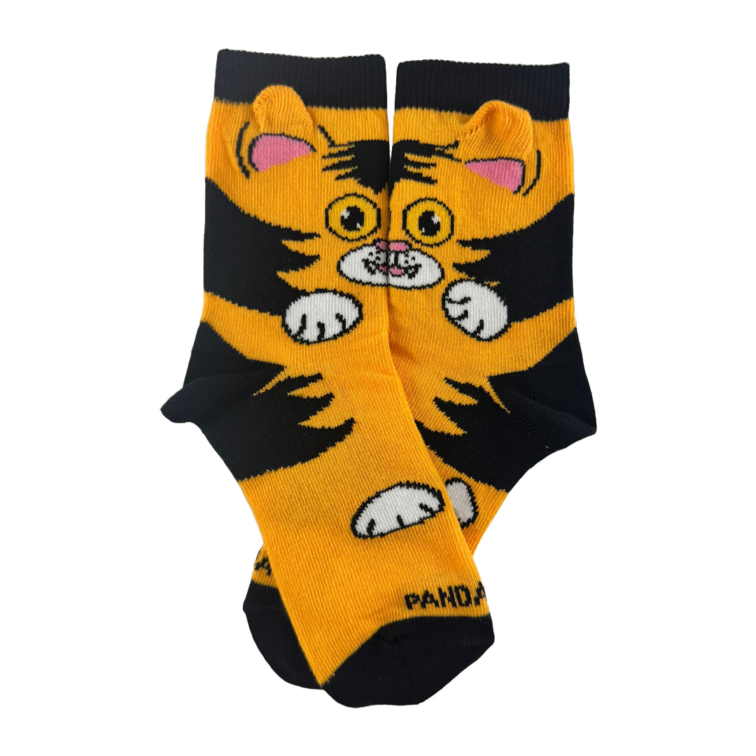 The Curious Orange Cat Socks from the Sock Panda (Ages 3-7)