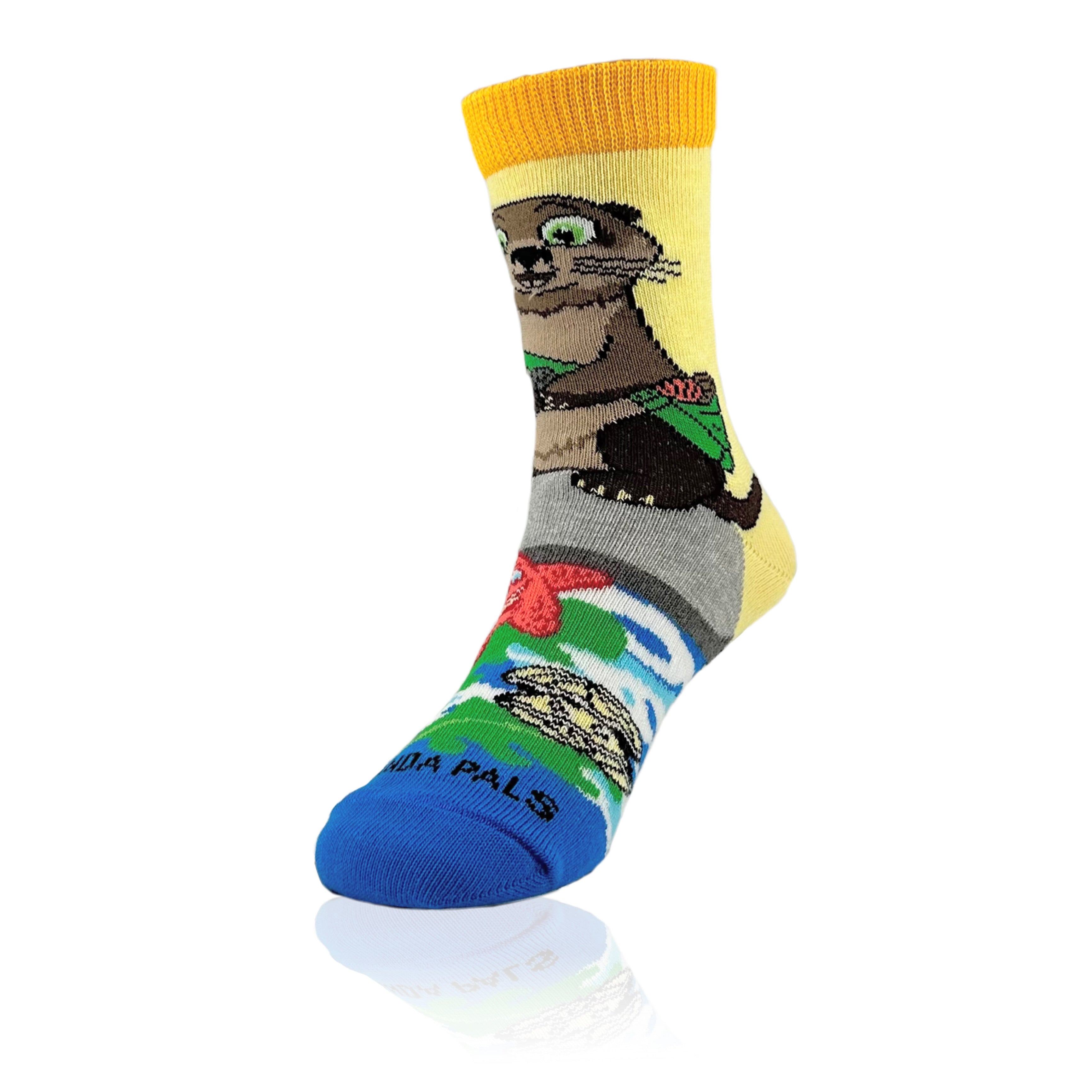 Otter on a Rock Socks from the Sock Panda (Ages 3-7)