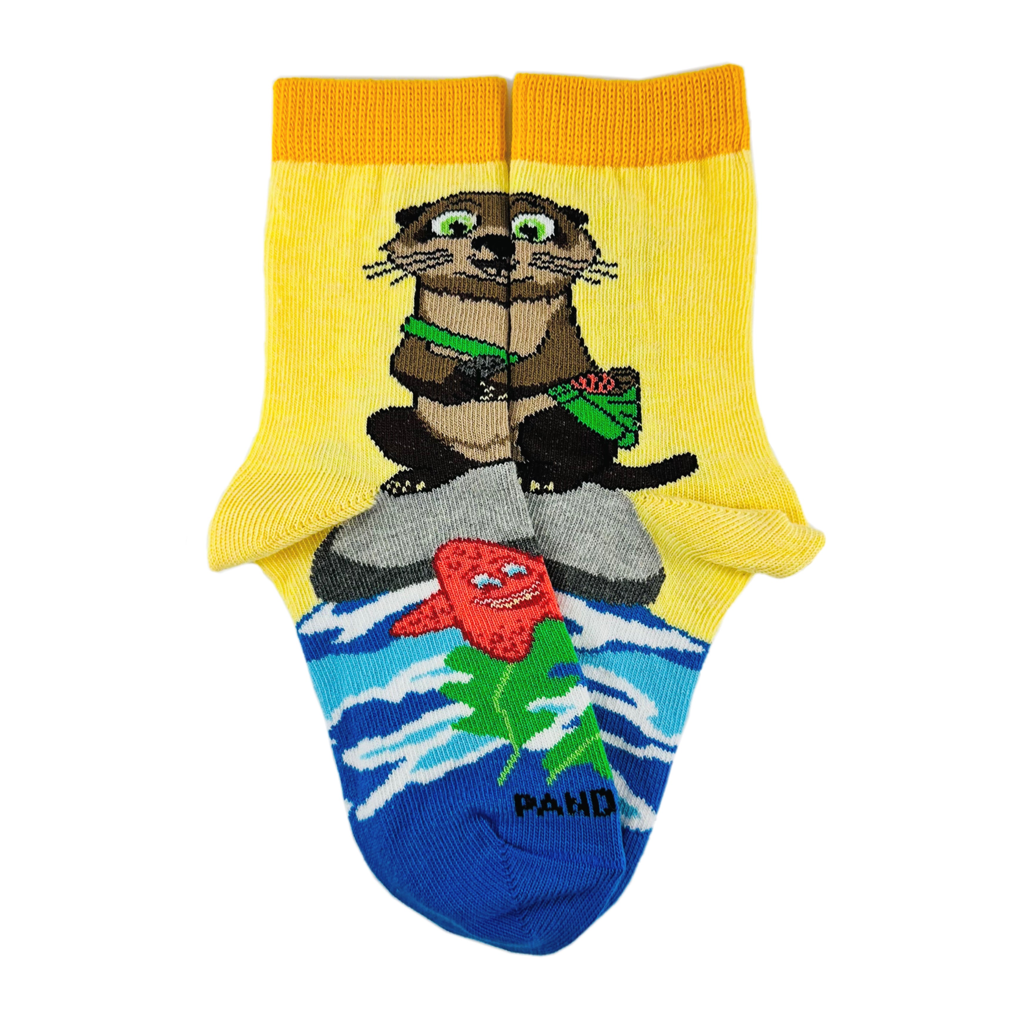 Otter on a Rock Socks from the Sock Panda (Ages 3-7)