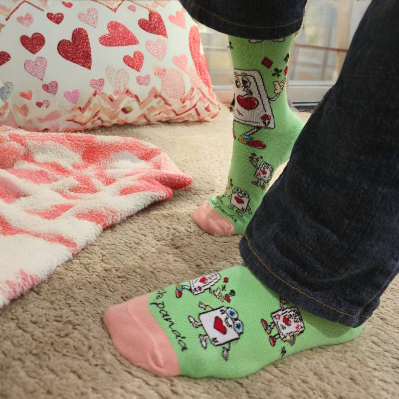 Ace of Hearts Playing Cards Socks from the Sock Panda (Adult Medium)