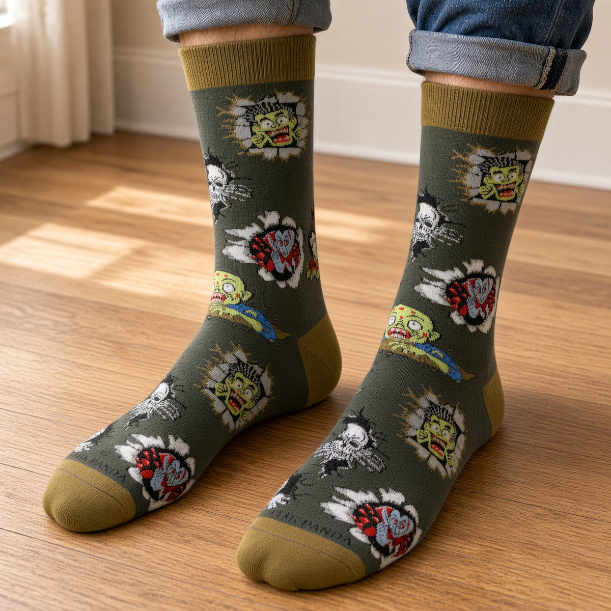 Peeking Monster Socks from the Sock Panda (Adult Large - Men's Shoe Sizes 8-12)