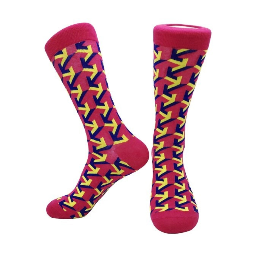 Pink Arrow Socks from the Sock Panda (Adult Large - Men's Shoe Sizes 8-12)