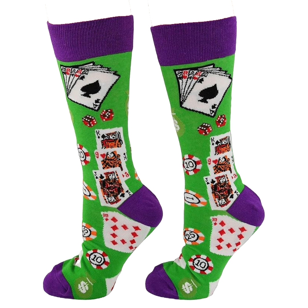 Card Shark Socks from the Sock Panda (Adult Medium)