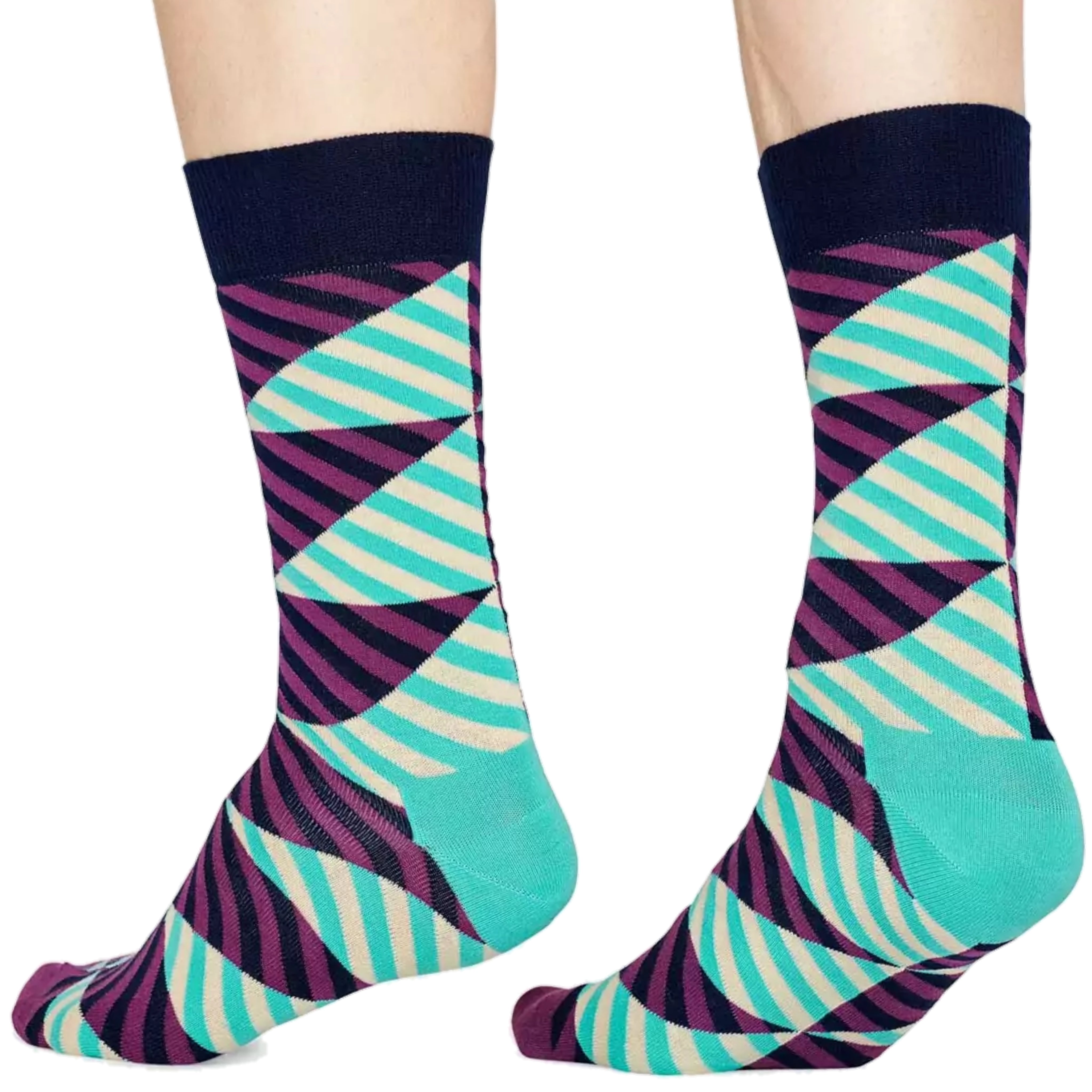 Diagonal Stripe Socks from the Sock Panda (Adult Large - Men's Shoe Sizes 8-12)