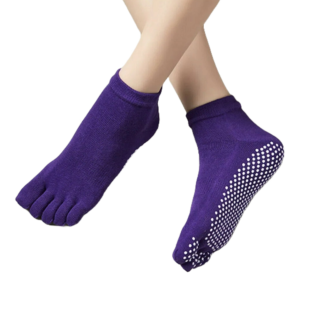 Solid Color Toe Socks (Adult Medium) purple