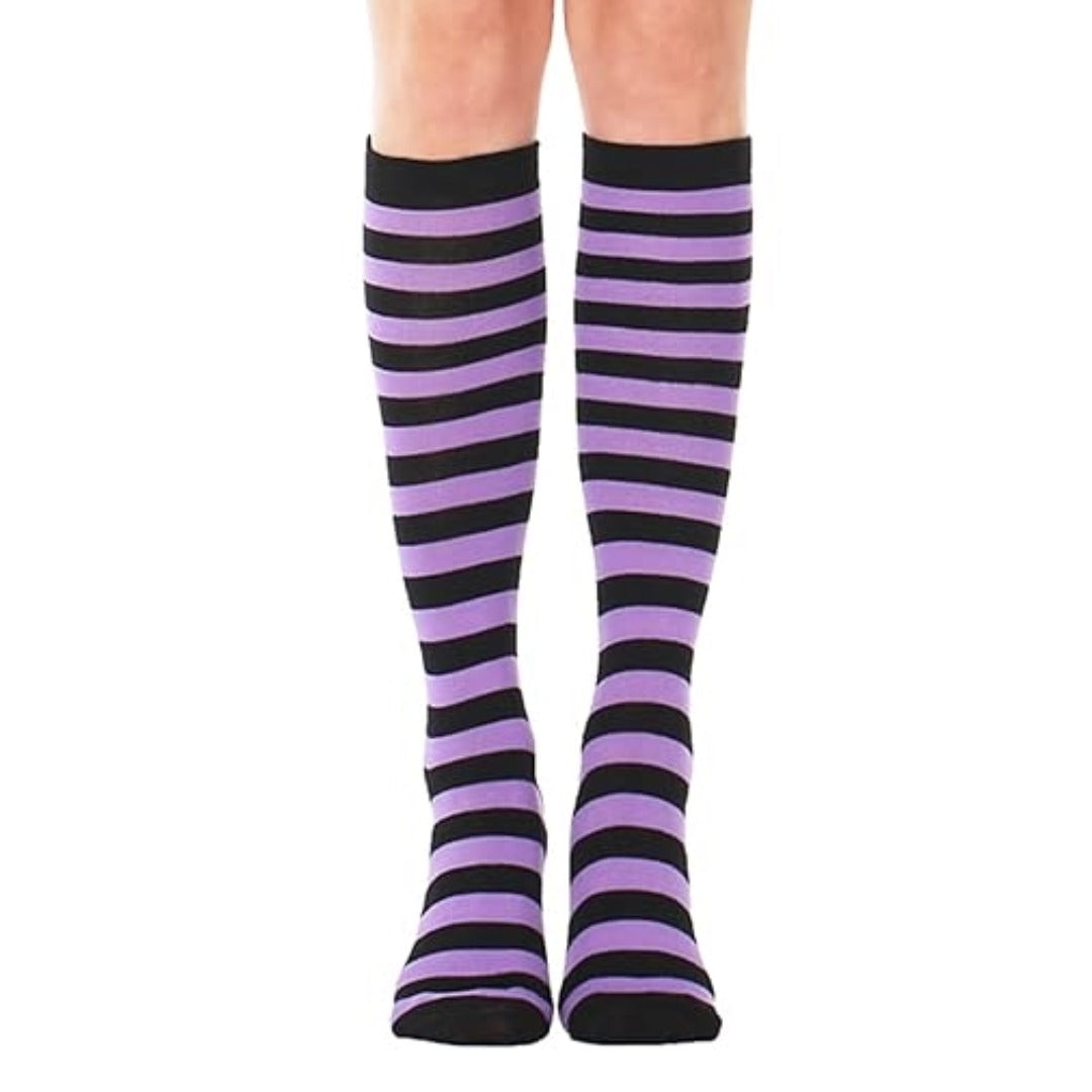 Thin Striped Patterned Socks (Knee High)