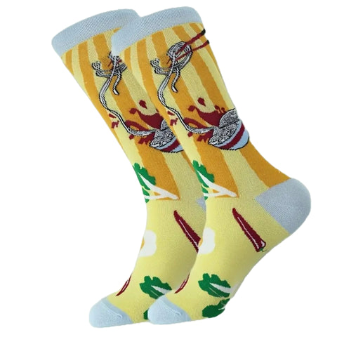 Ramen Socks from the Sock Panda (Adult Medium)