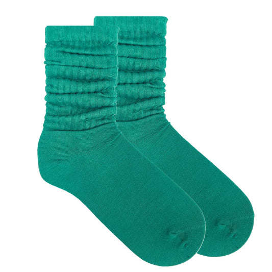 Green Slouch Socks (Adult Medium - Women's Shoe Sizes 5-10)