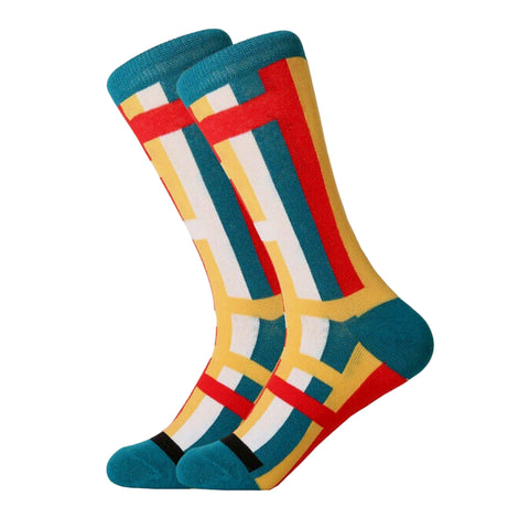 Retro Striped Pattern Socks from the Sock Panda (Adult Large - Men's Shoe Sizes 8-12)