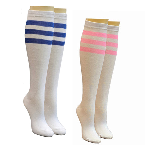 Retro Stripe Pattern Socks (Knee High)