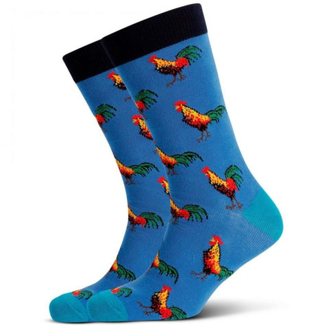 Rooster Pattern Socks from the Sock Panda