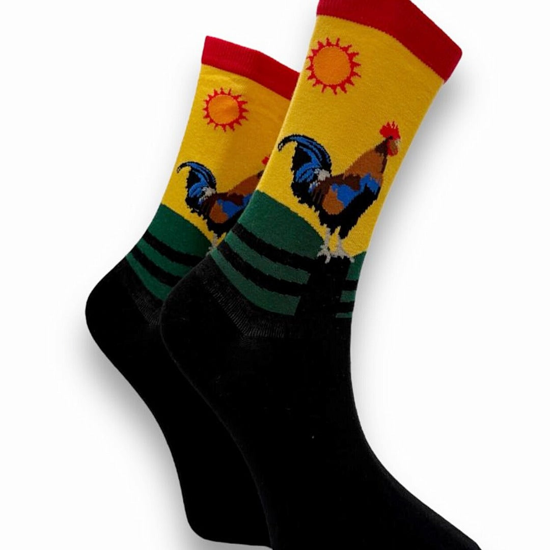 Rooster Socks from the Sock Panda (Adult Large)