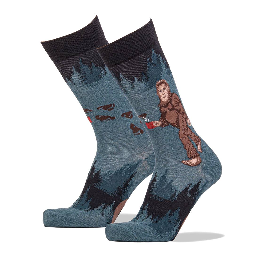 Big Foot Drinking Coffee Socks (Adult Large - Men's Shoe Sizes 8-12)