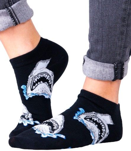 Shark Head Patterned Socks (Adult Medium - Women's Shoe Sizes 5-10)