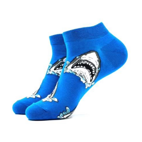 Shark Head Patterned Socks (Adult Large - Men's Shoe Sizes 8-12)