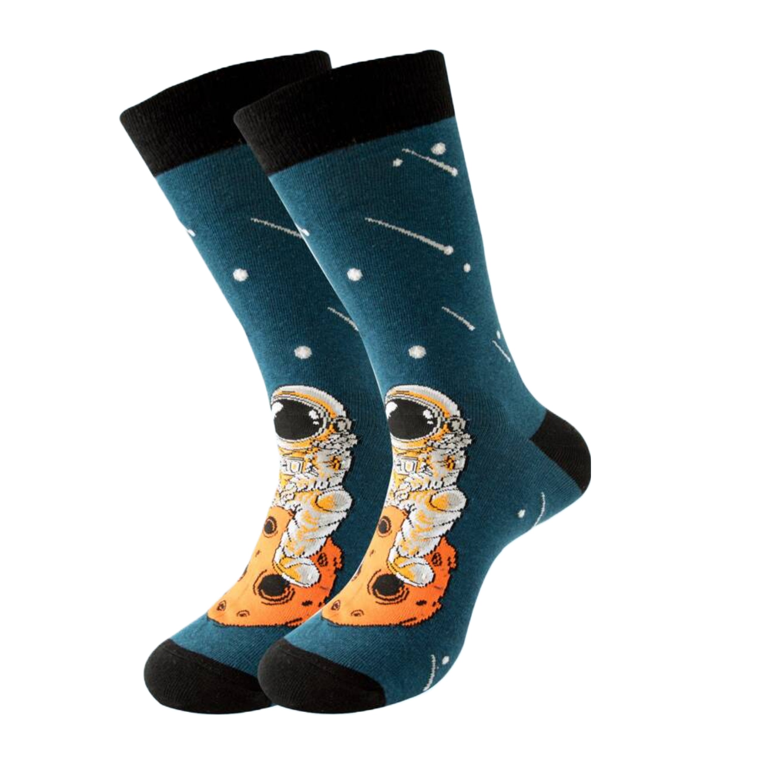 Moon Astronaut Socks from the Sock Panda (Adult Large - Men's Shoe Sizes 8-12)