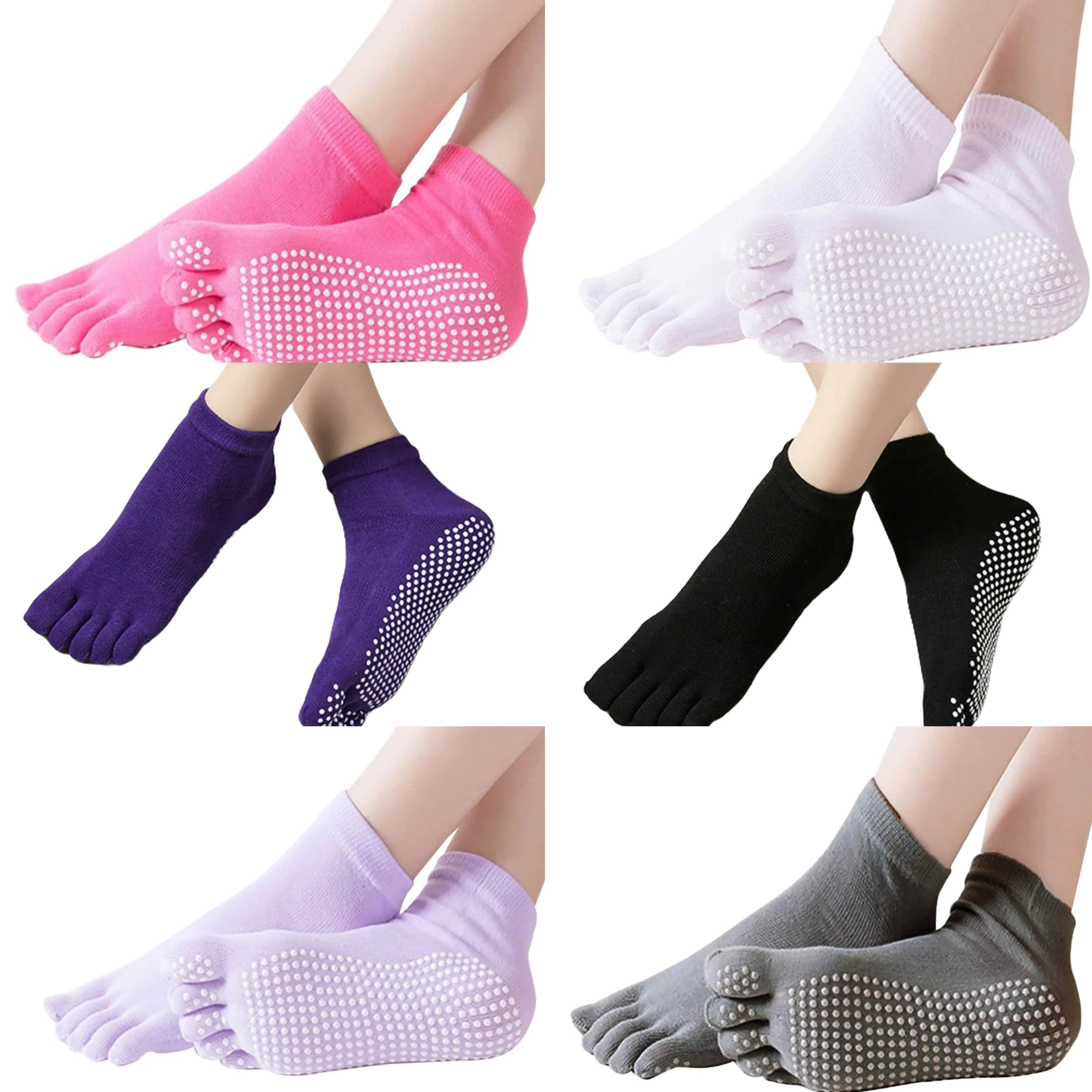 Solid Color Toe Socks (Adult Medium) six pack