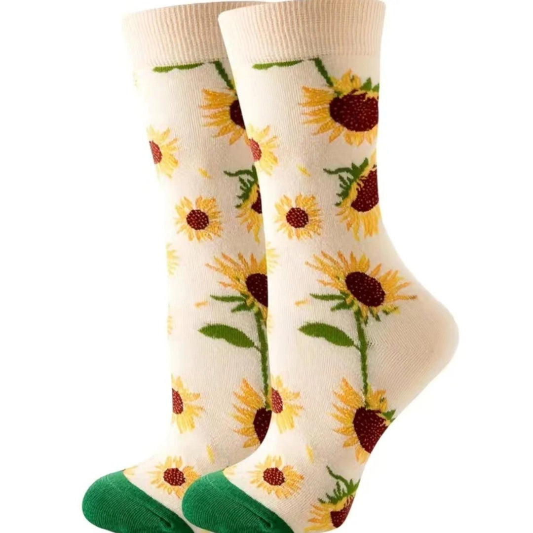 Sunflower Socks from the Sock Panda (Adult Medium - Women's Shoe Sizes 5-10)