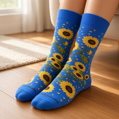 Sunflower Socks from the Sock Panda (Adult Medium - Women's Shoe Sizes 5-10)
