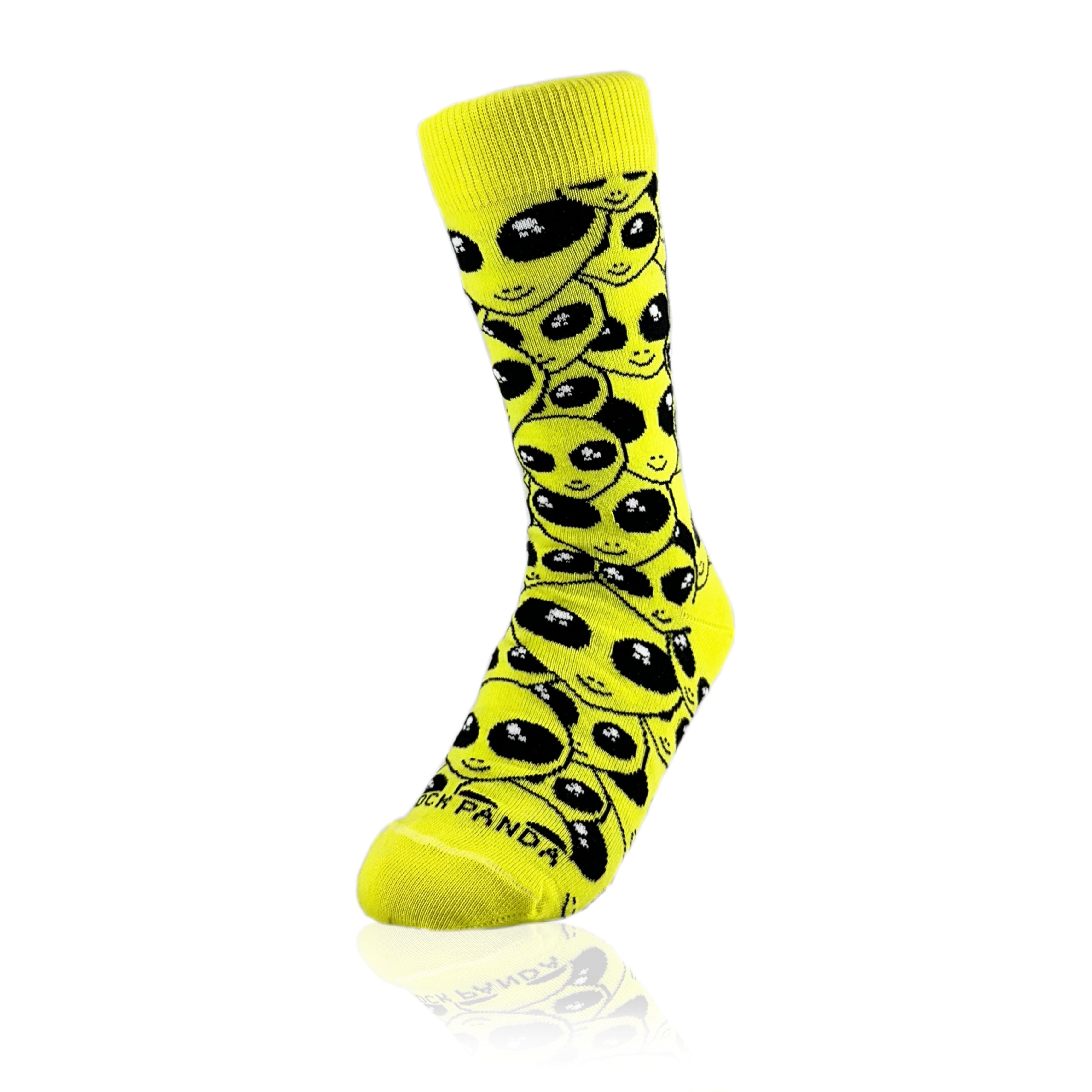 Alien Face Pattern Socks from the Sock Panda (Adult Small)