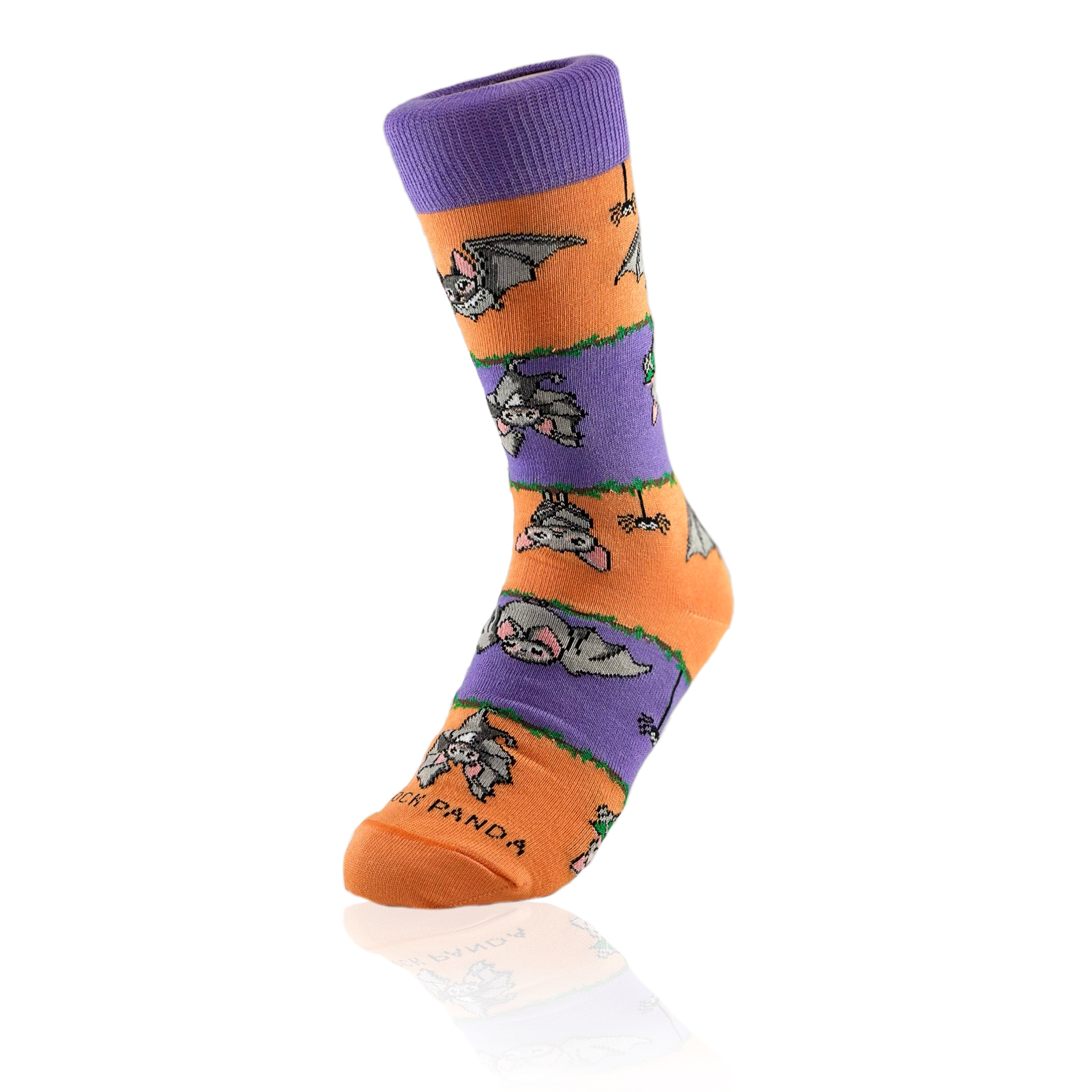 Bat Life Striped Socks from the Sock Panda (Adult Small - Shoe Sizes 2-5)