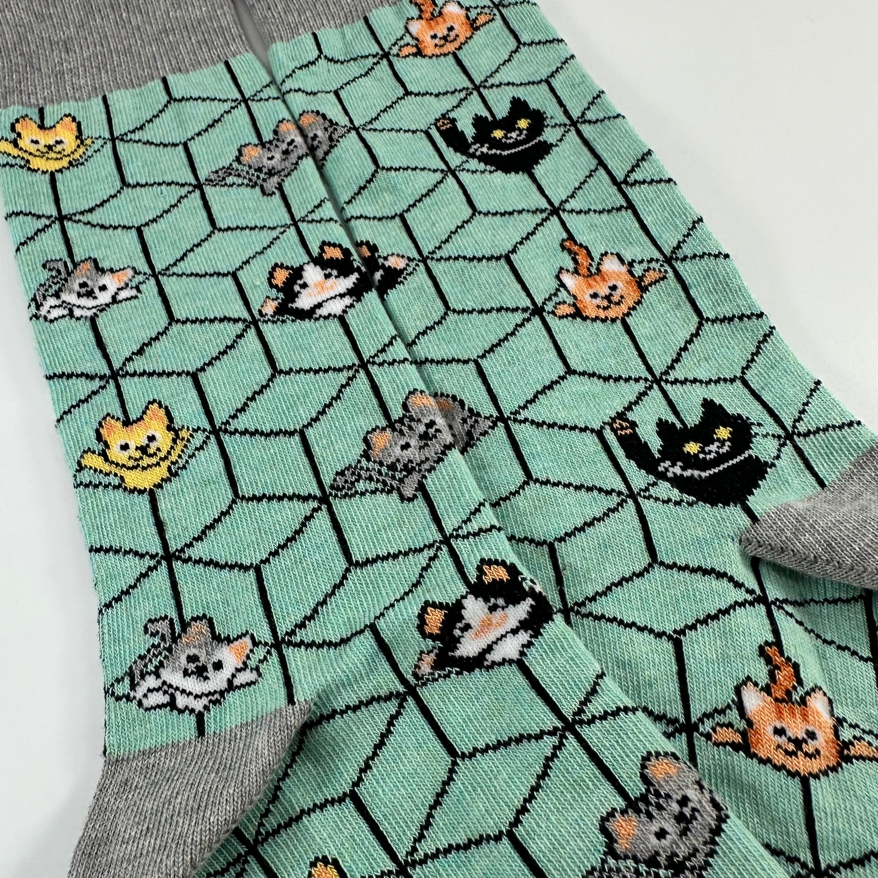 Cats in 3D Socks from the Sock Panda (Adult Small)