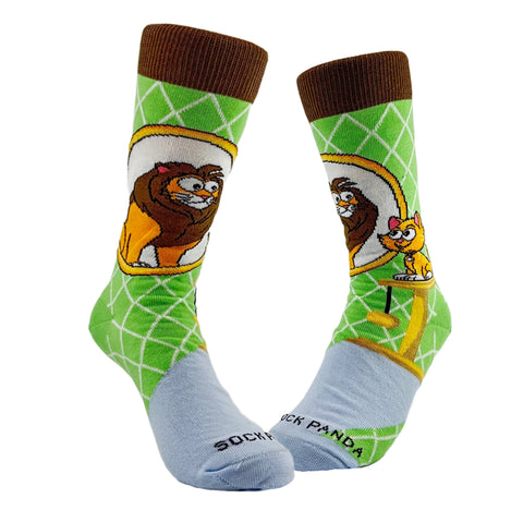 Vanity Lion Cat Socks from the Sock Panda (Adult Small)