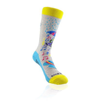 Dancing in the Rain Frog Socks from the Socks Panda (Adult Small)
