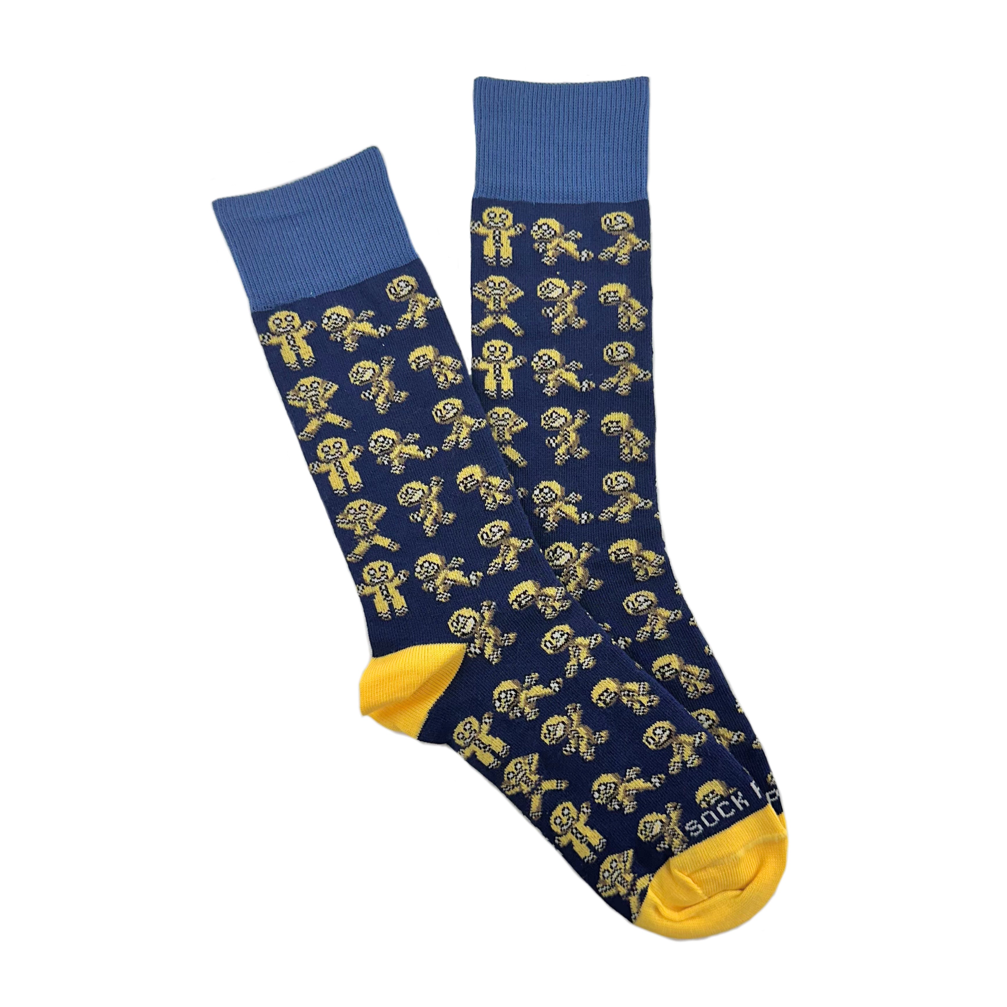 Breaking Gingerbread Man Socks from the Sock Panda (Adult Small)