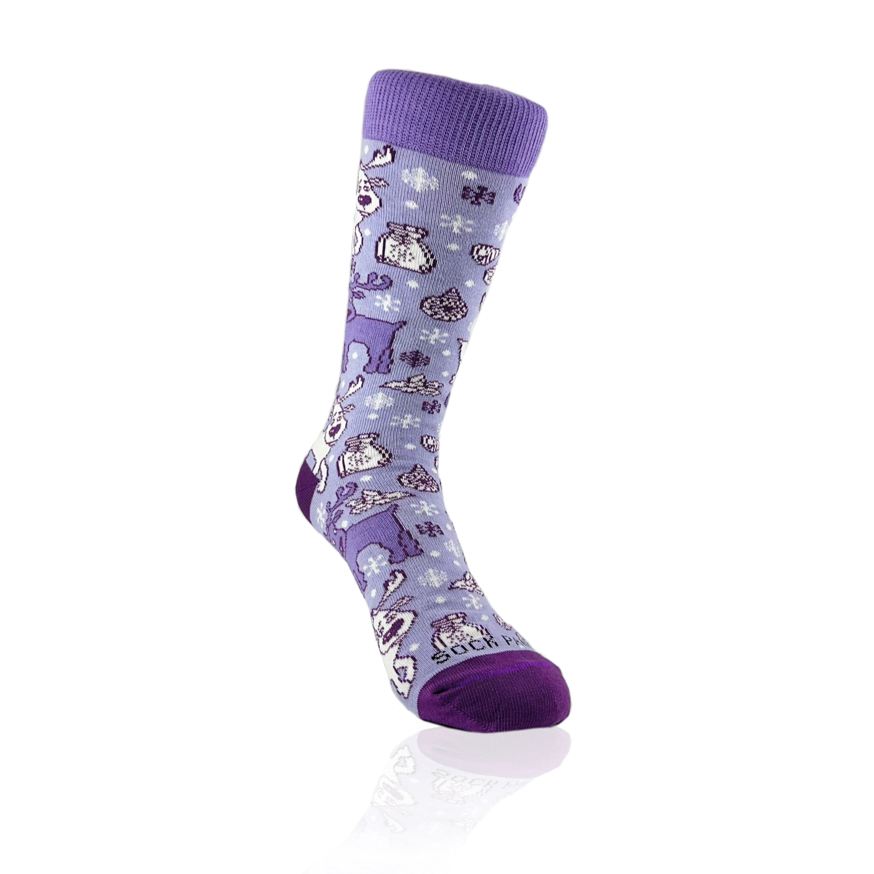 Goofy Reindeer Socks (Adult Small - Shoe Sizes 2-5)