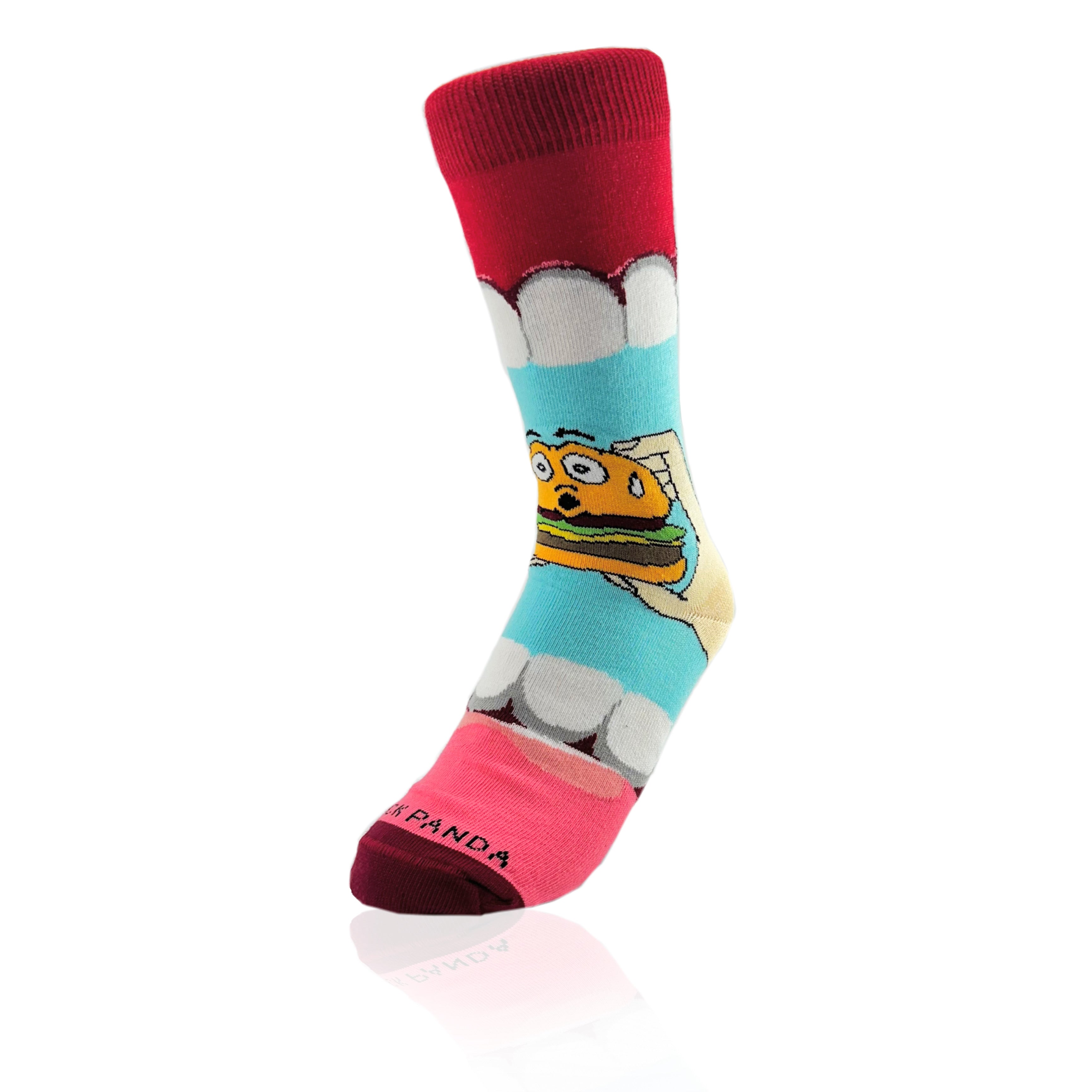 Yummy Hamburger Socks from the Sock Panda (Adult Small - Shoe Sizes 2-5)