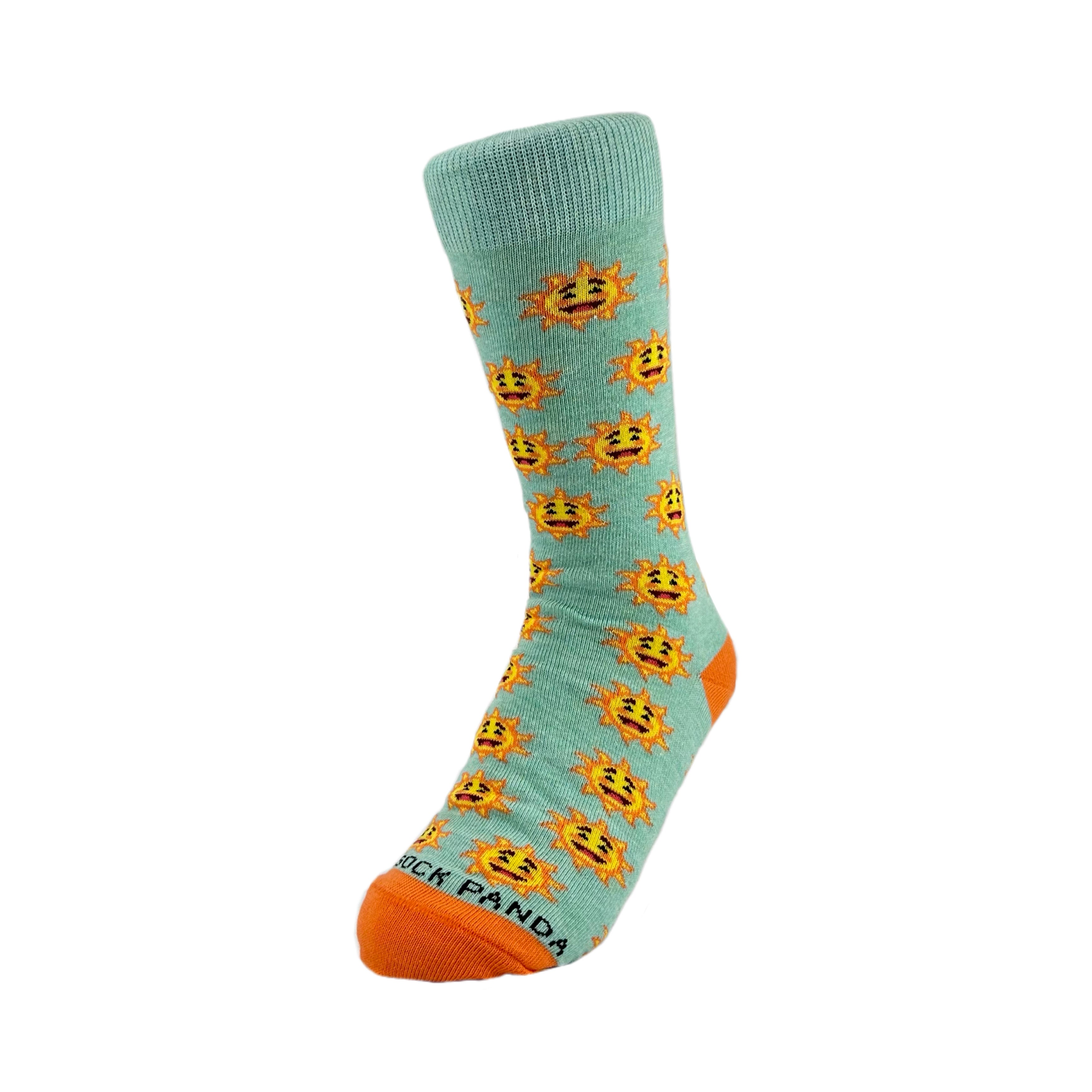 Smiley Sun Face Patterned Sock Panda (Adult Small).0