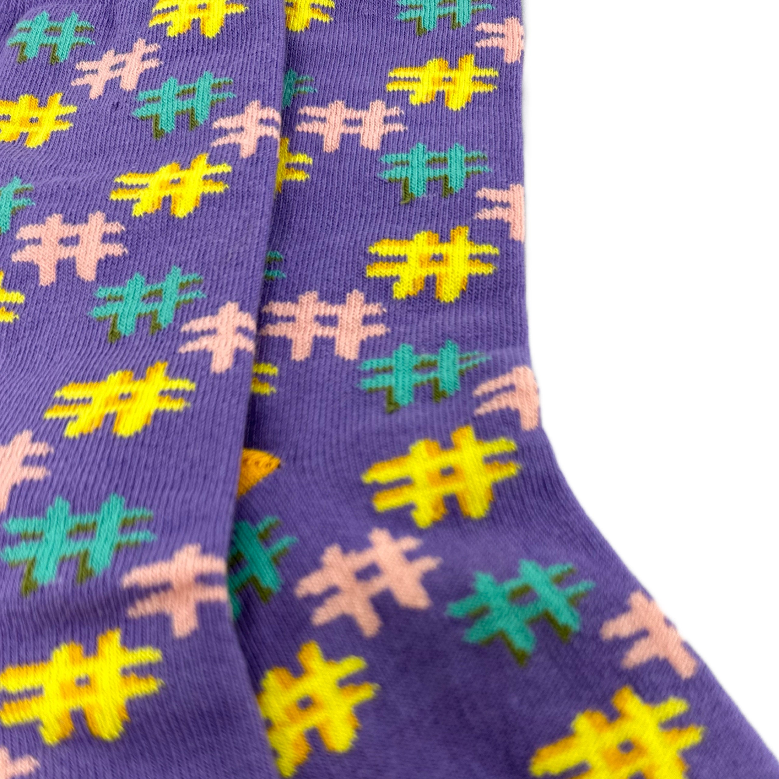 Hashtag Pattern Socks from the Sock Panda (Adult Small)