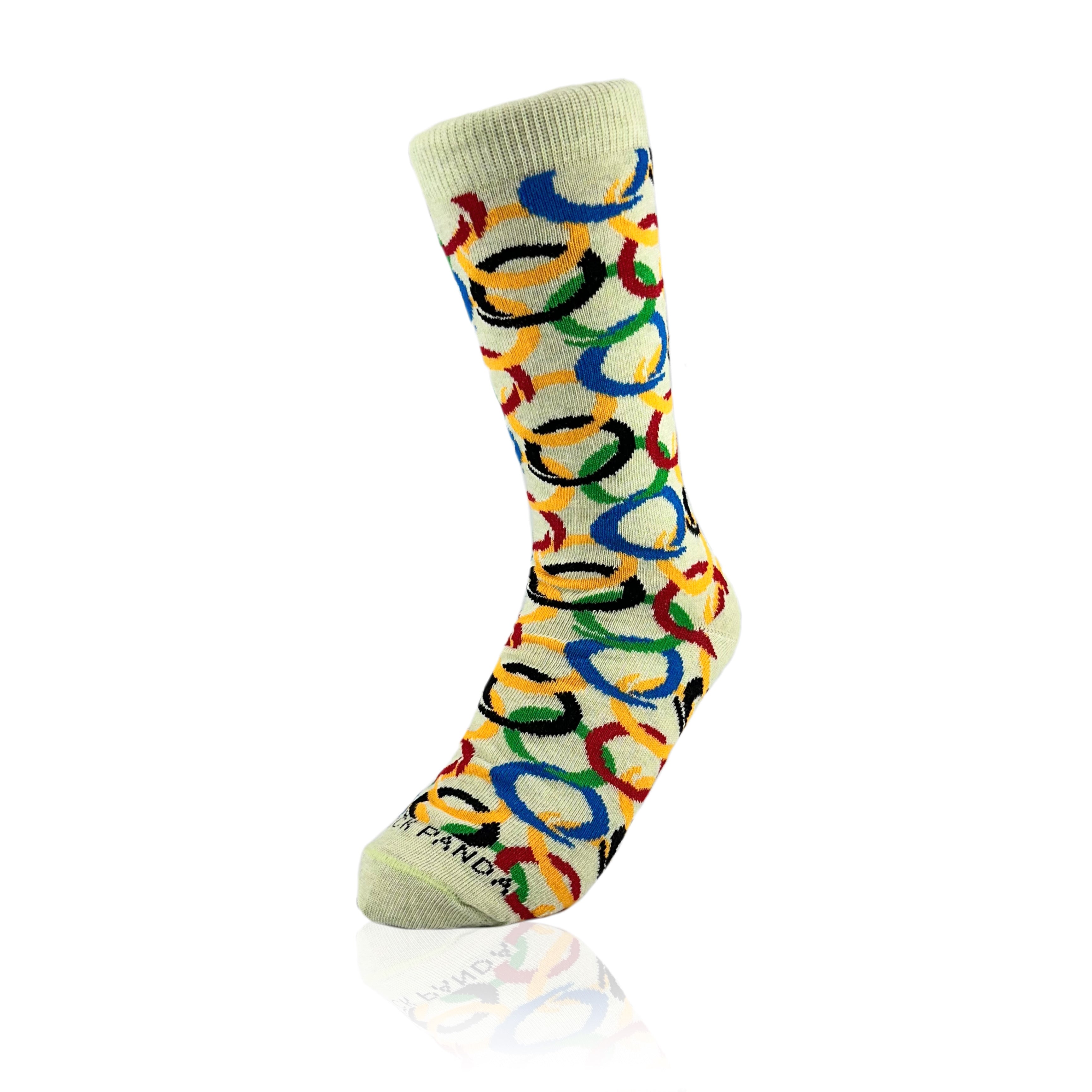 Olympic Ring Pattern Socks from the Sock Panda (Adult Small -  Shoe Sizes 2-5)
