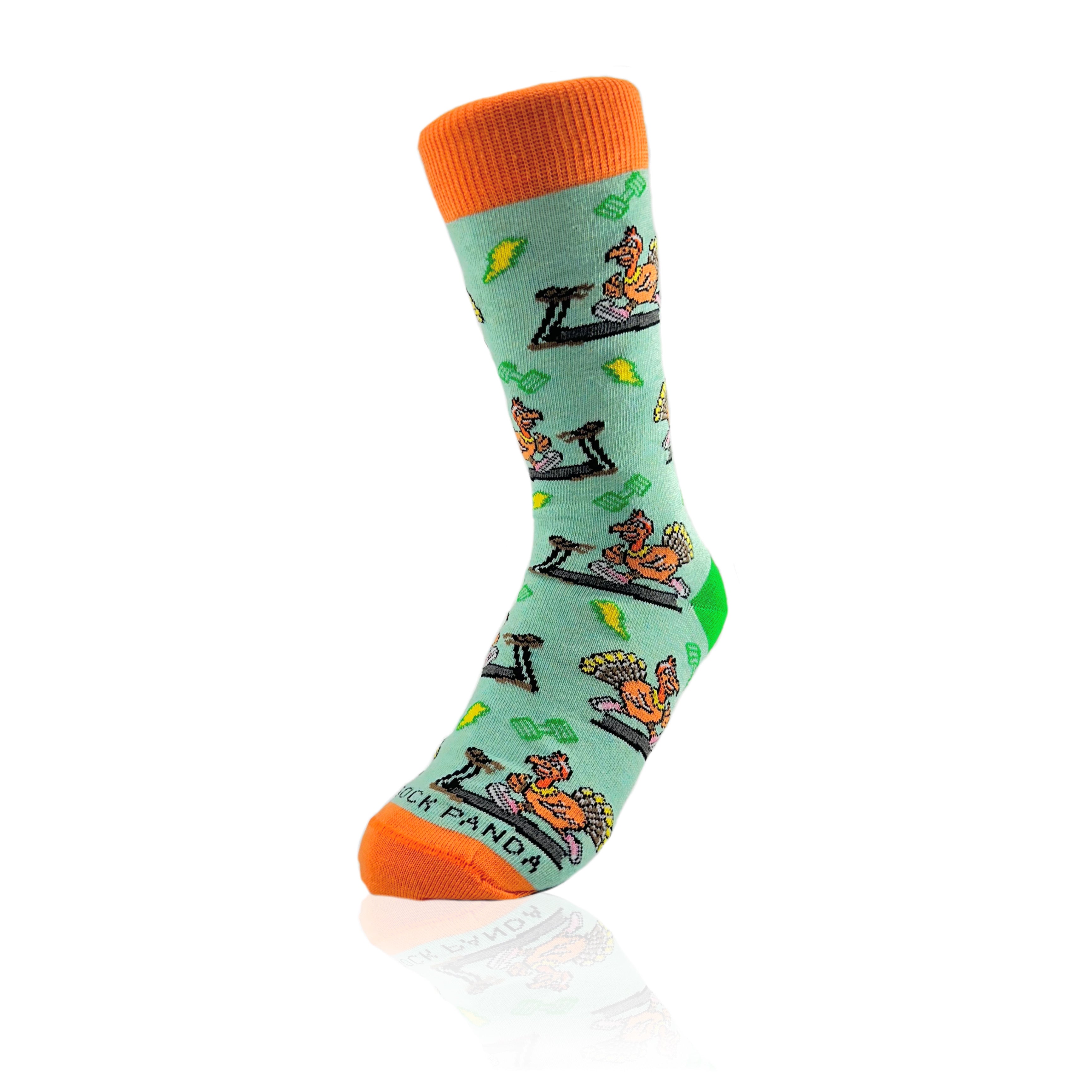 Running Turkey Socks from the Sock Panda (Adult Small - Shoe Sizes 2-5)