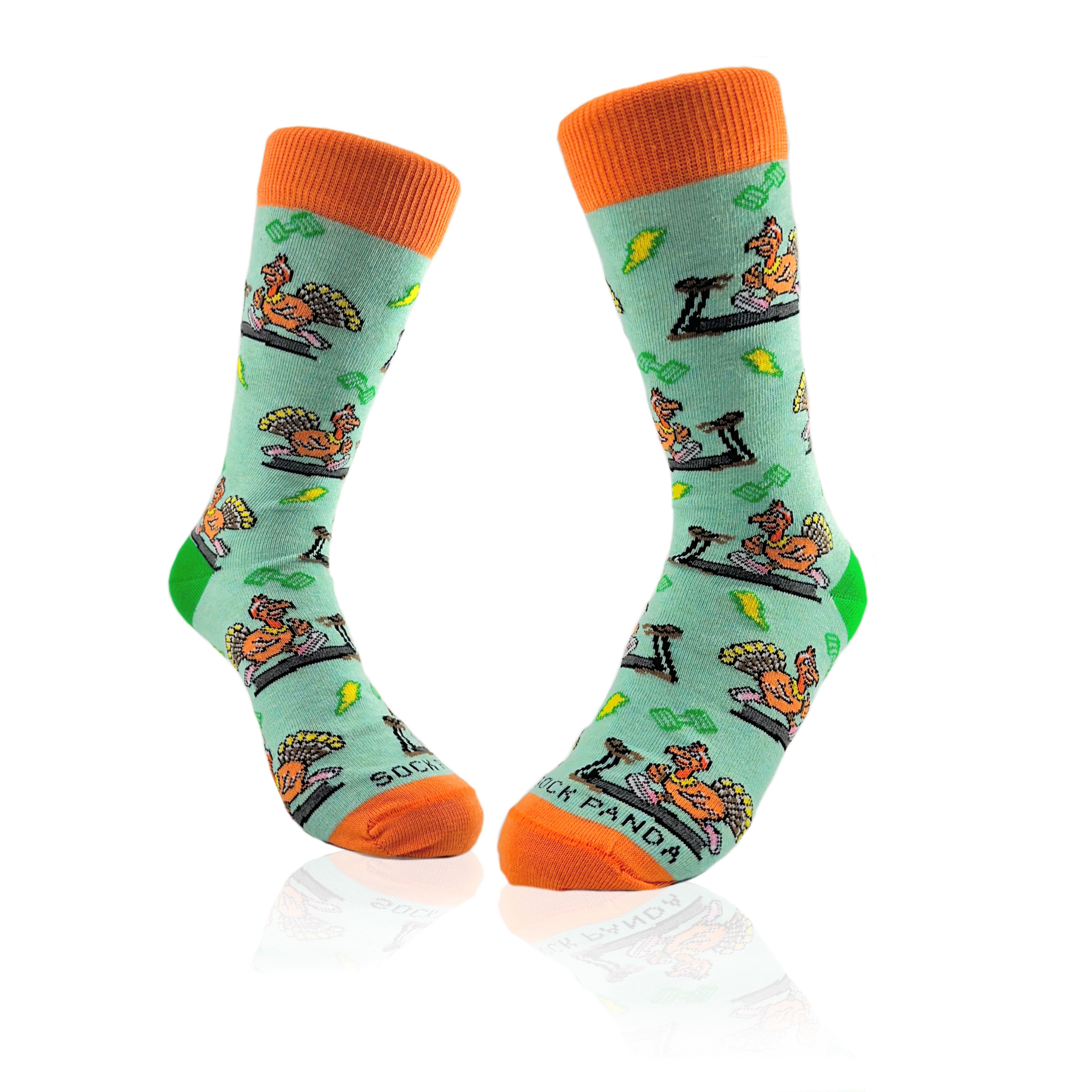 Running Turkey Socks from the Sock Panda (Adult Small - Shoe Sizes 2-5)