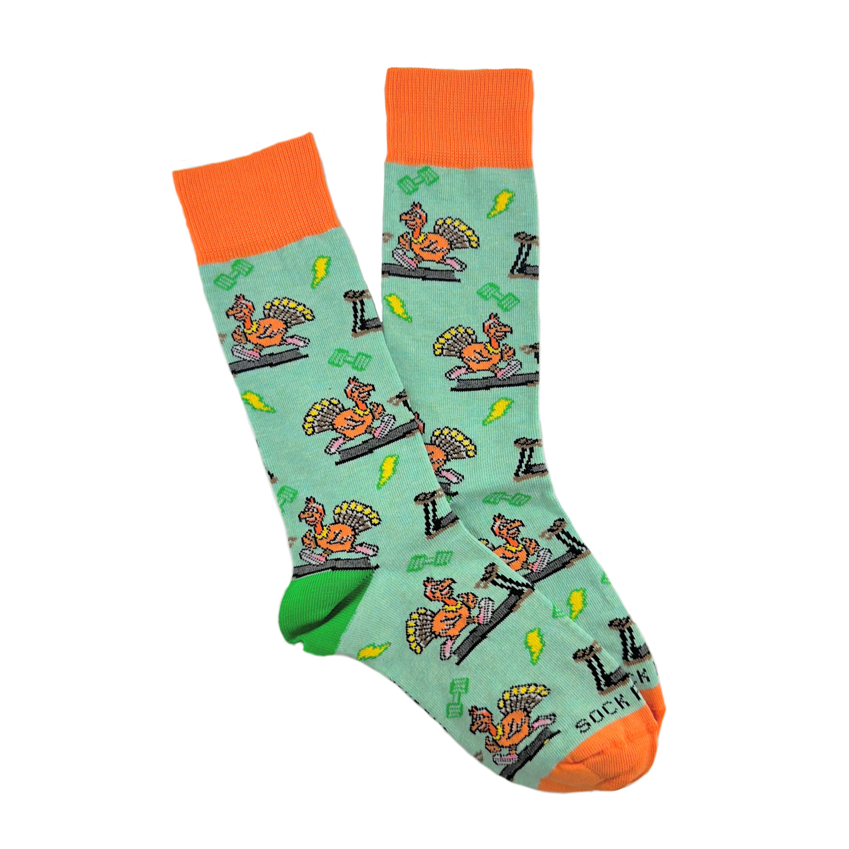 Running Turkey Socks from the Sock Panda (Adult Small - Shoe Sizes 2-5)