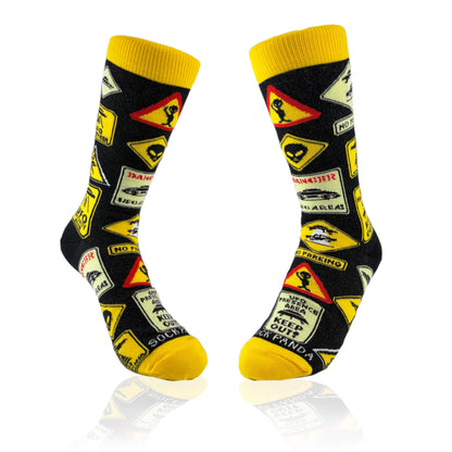 Alien Roadside Signs Socks from the Socks Panda (Adult Small)