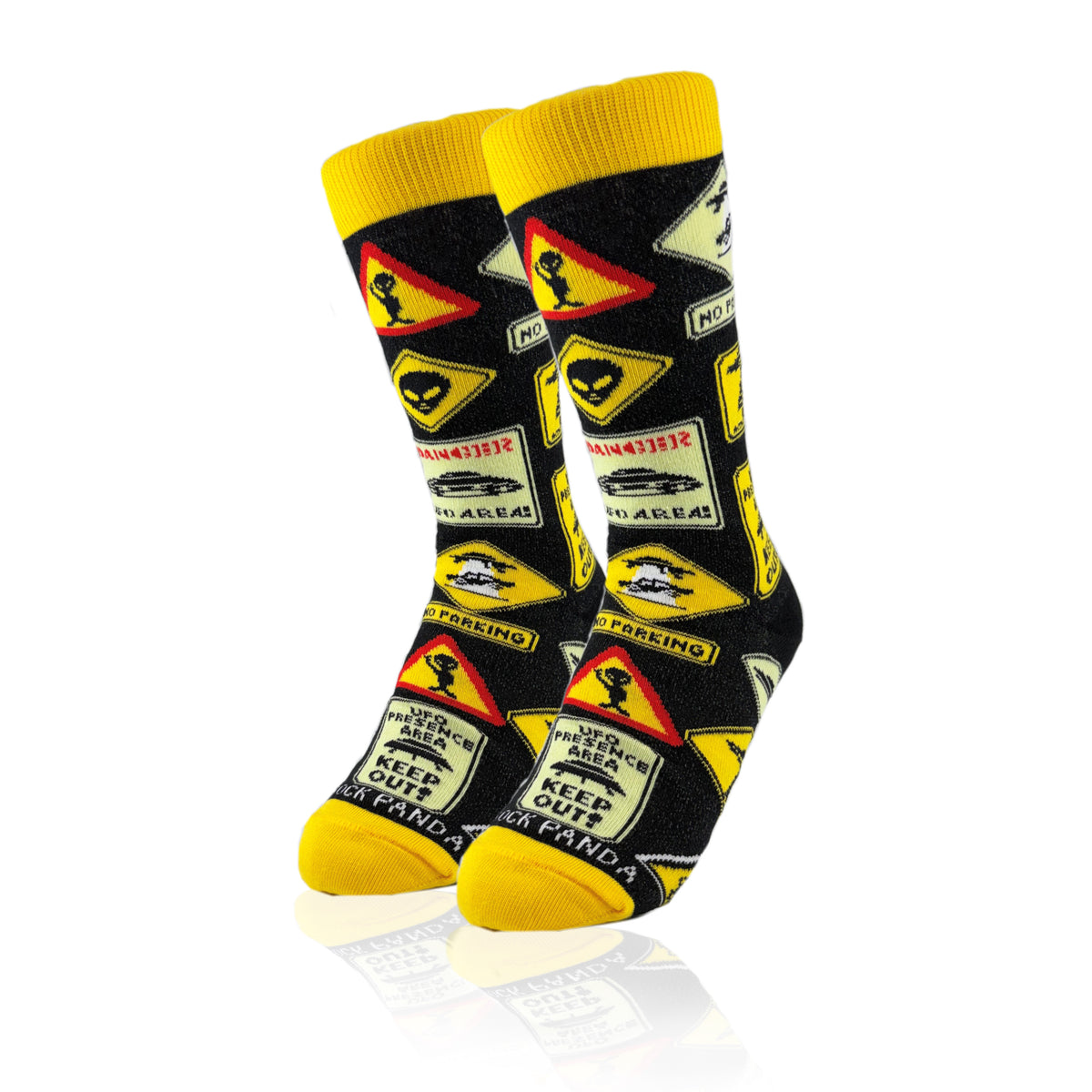 Alien Roadside Signs Socks from the Socks Panda (Adult Small)